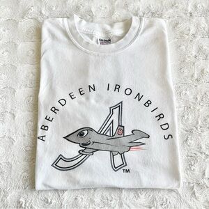 Vintage Aberdeen Ironbirds Shirt Tee Mens XL White Maryland Vtg Baseball MiLB